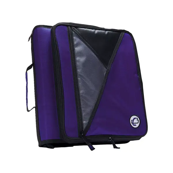 Case-it Universal Laptop Zipper Binder, O-Ring, 2 Inches, Purple