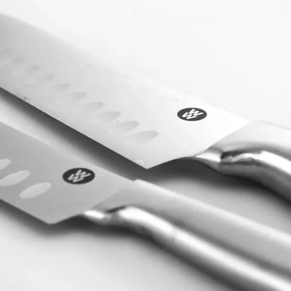 Weight Watchers Healthy Kitchen 2 Piece Stainless Steel Santoku Knife Set