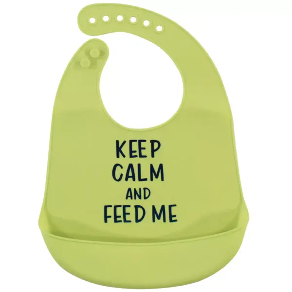 Hudson Baby Infant Silicone Bibs 2pk, Hangry, One Size