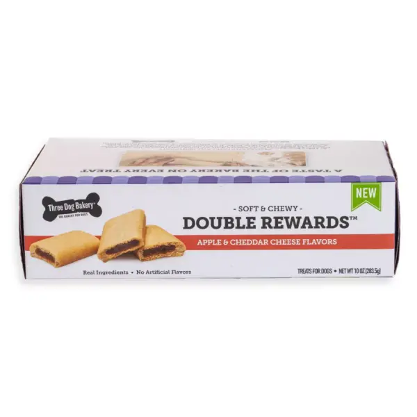 Three Dog Bakery Double Rewards Chewy Dog Treats - 10oz