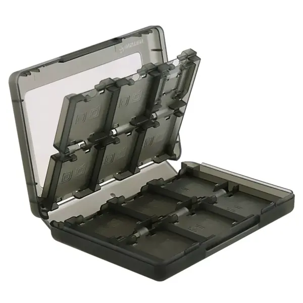 Insten 24-in-1 Game Card Case For Nintendo NEW 3DS / 3DS / DSi / DSi XL DSi LL / 3DS XL LL / DS / DS Lite NDS Game Storage Holder Smoke