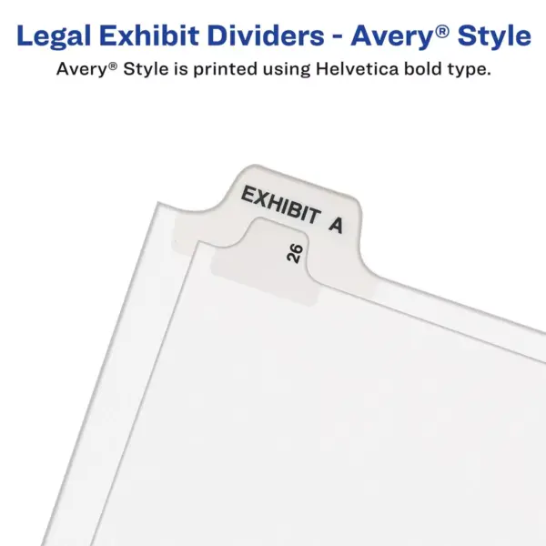 Avery-Style Legal Exhibit Side Tab Divider Title: 126-150 Letter White 01335