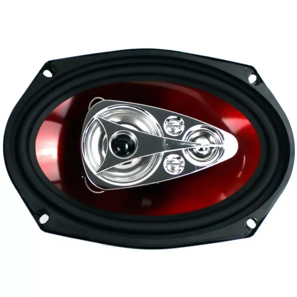 Boss CH6950 6x9" 5-Way 600W Car Speakers + QTW6X9 Angled 6x9" Speaker Box