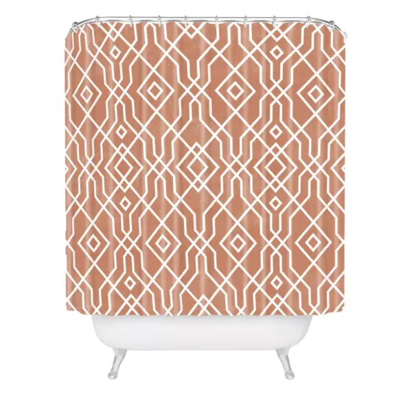 Emanuela Carratoni Baked Earth Shower Curtain Rust - Deny Designs