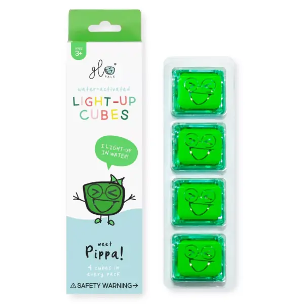 Glo Pals Light Up Water Cubes  - 12 Cubes of Red, Green & Blue