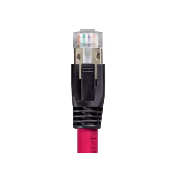 Monoprice Cat8 Ethernet Network Cable - 3 Feet - Red, 2GHz, 40G, 24AWG, S/FTP - Entegrade Series