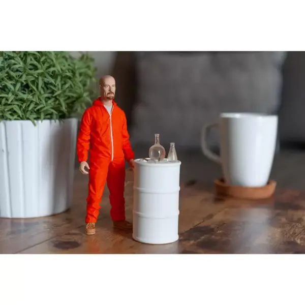 Mezco Toyz Breaking Bad Walter White In Orange Hazmat Suit Figure | Measures 6 Inches Tall