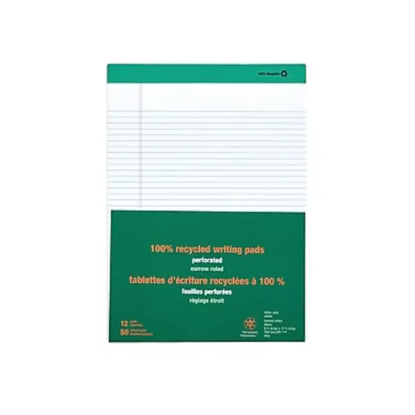 MyOfficeInnovations Notepads 8.5" x 11.75" Narrow White 50 Sh./Pad 12 Pads/PK (21675) 354744