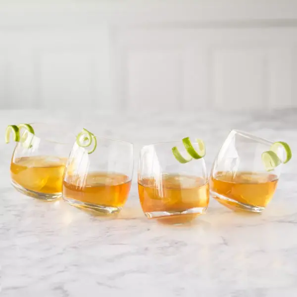 Cathy's Concepts Tipsy Whiskey Glasses 7oz - Set of 4