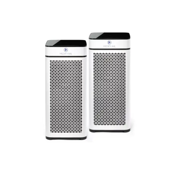 Medify Air MA-40-W2 Medical Grade HEPA Filter Tower Air Purifier (2 Pack) w/Medify Air MA-40 Air Purifier H13 HEPA Replacement Filter Set (2 Pack)