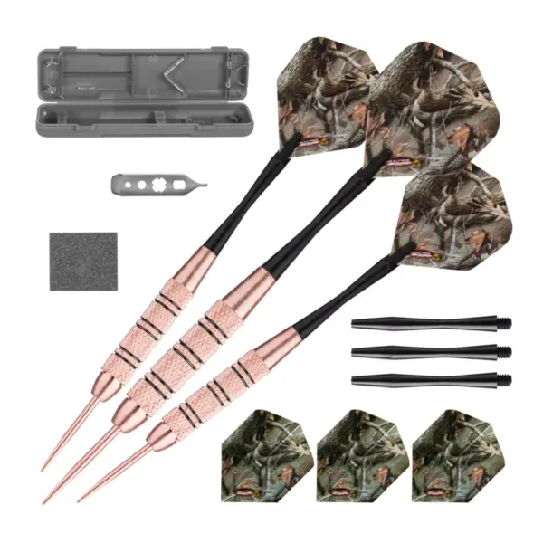 Fat Cat Realtree Hardwoods Steel Tip Darts and Deluxe Dart Case - Camo