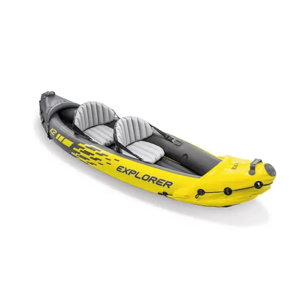 Intex 2-Person Inflatable Kayak w/ Oars & Air Pump & 4 Person Boat w/ Oars &Pump