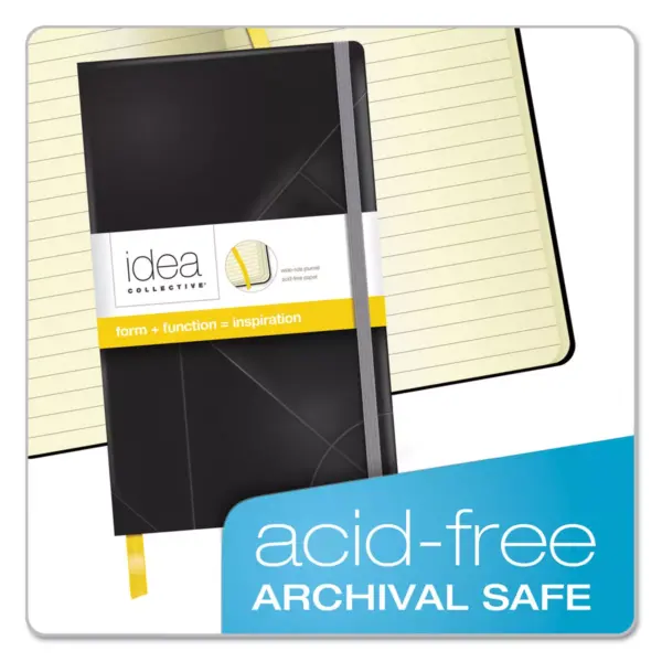 TOPS Idea Collective Journal Hard Cover Side Binding 8 1/4 x 5 Black 120 Sheets 56872