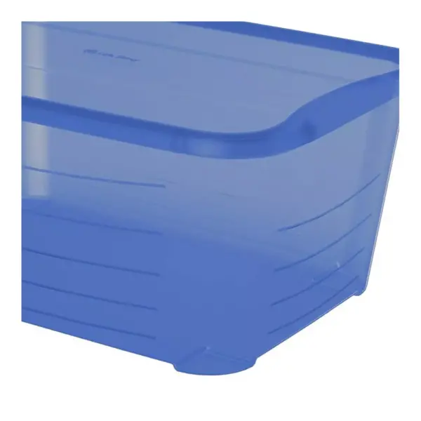 Life Story 5.5 Quart Rectangular Blue Plastic Storage Container Box (24 Pack)