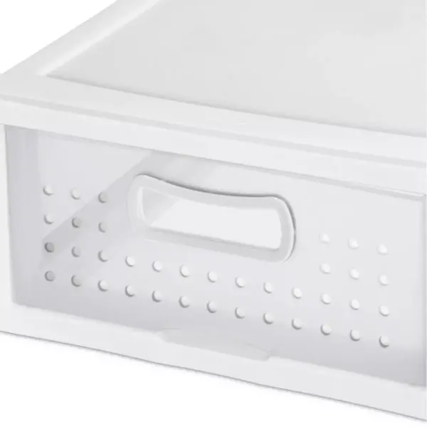 Sterilite Storage Shallow Modular Drawers White