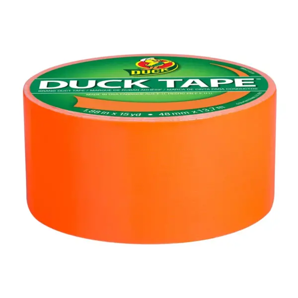 Duck 1.88" x 15yd Duct Industrial Tape Neon Orange