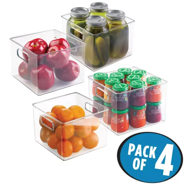 4pk InterDesign 8"X8"X6"  Fridge + Pantry Binz