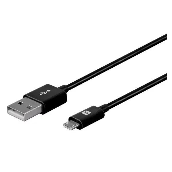 Monoprice USB-A to Micro B Cable - 10 Feet - Black, Polycarbonate Connector Heads, 2.4A, 22/30AWG - Select Series