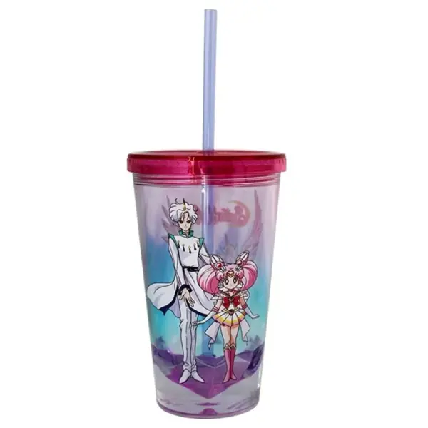 Just Funky Sailor Moon Pegasus Diamond Bottom 16oz Carnival Cup w/ Straw & Lid