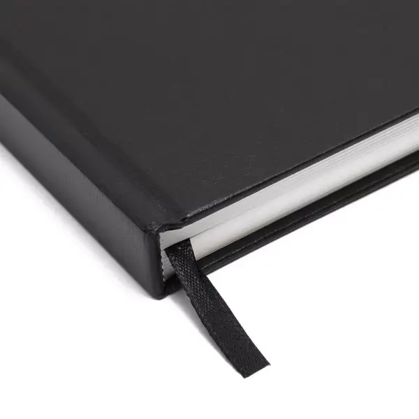 Paper Junkie Professional Stone Paper Notebook, Black Hardcover with Leather Feel, 5.25 x 8.5 inches