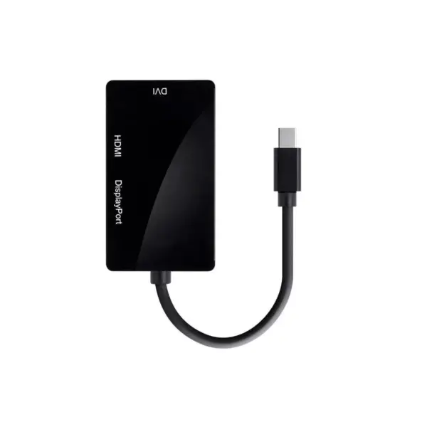 Monoprice Mini DisplayPort 1.1 to HDMI, DVI, and DisplayPort Adapter, Black