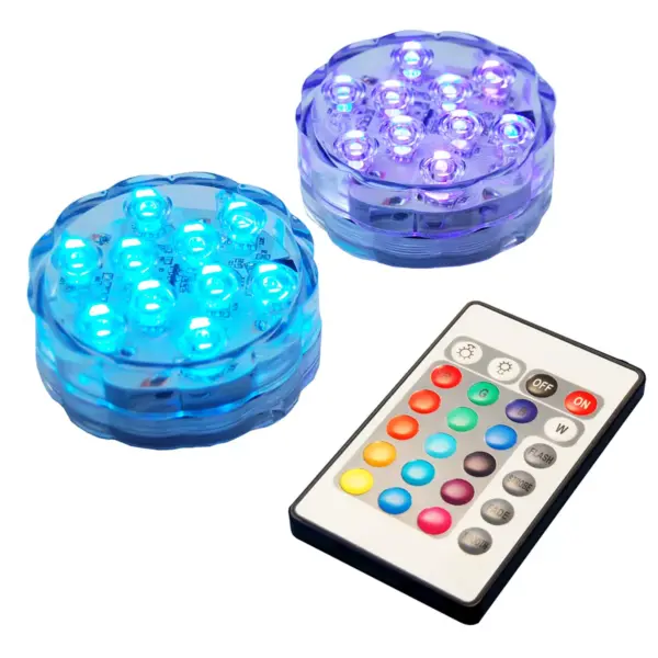 2ct Multi Color LED Battery Control Lights