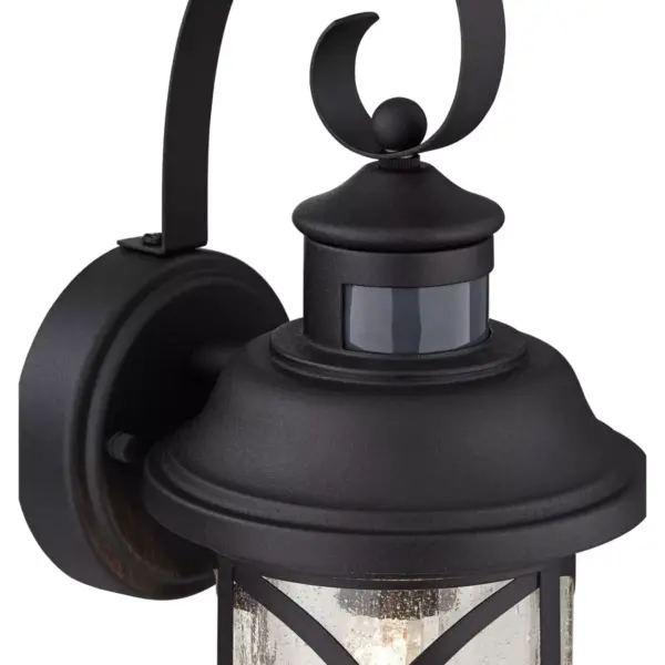 John Timberland Capistrano Black Motion Sensor Outdoor Lights Set of 2