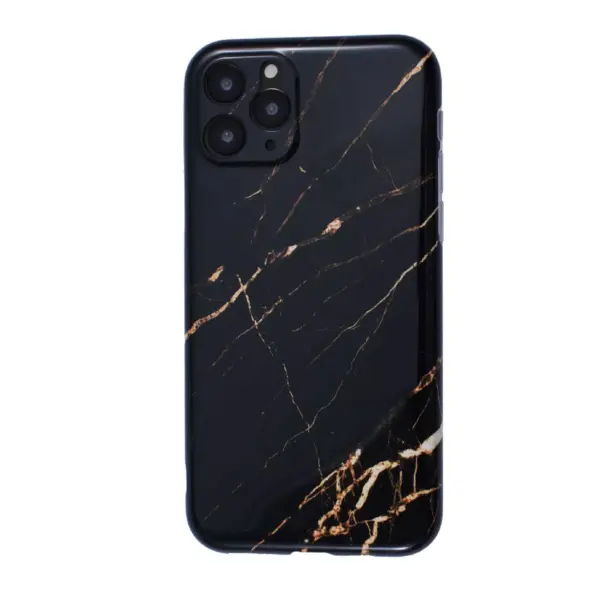 Glossy Marble Case For iPhone 11 Pro 5.8 inch (2019), Soft Flexible Slim TPU Rubber Smooth Cover, Shockproof and Anti-Scratch, Black Marble by Insten