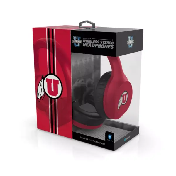 NCAA Utah Utes Wireless Bluetooth Over-Ear Headphones