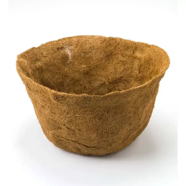 Plow & Hearth - Footed Steel Round Basket Planter with Natural Coir Liner