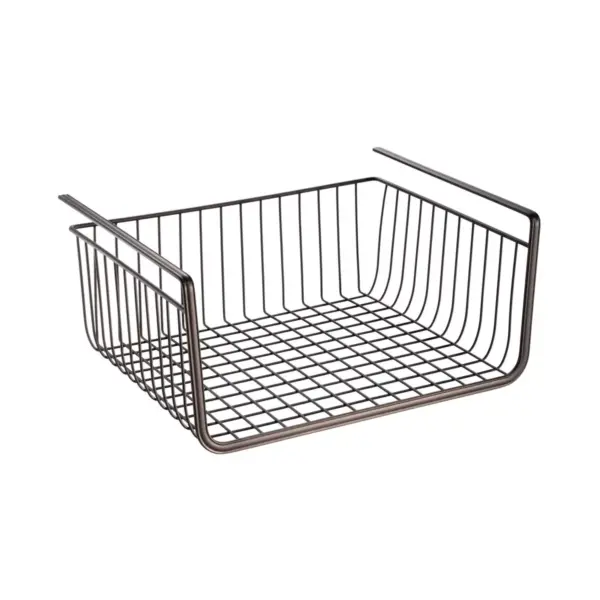 InterDesign York Lyra Under-the-Shelf Steel Wire Basket 12.5" Bronze