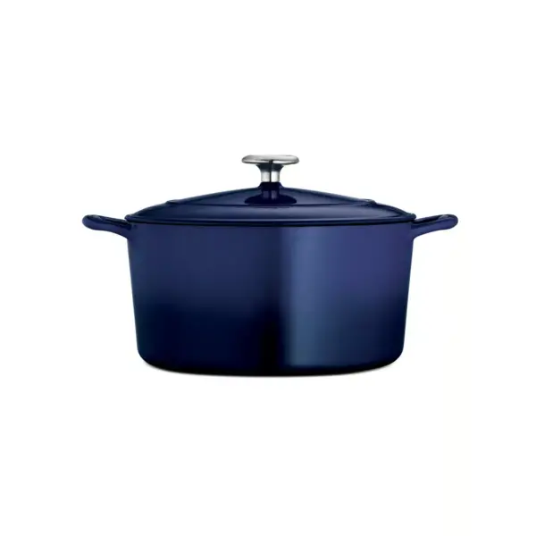 Tramontina Gourmet 6.5qt Enameled Cast Iron Round Dutch Oven with Lid Cobalt