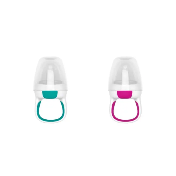 OXO TOT Silicone Self Feeder - 2pk - Pink/Teal