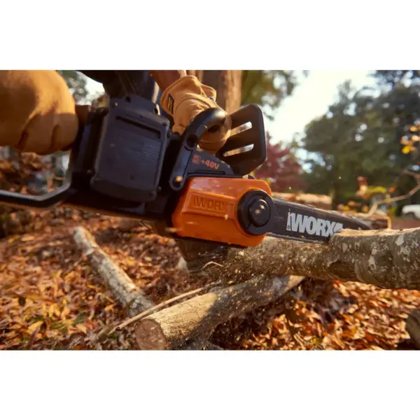 Worx WG384 14" - 40V (2x20) Chainsaw, with Brushless Motor, Tool-Free Chain-Tensioning, Chain Brake