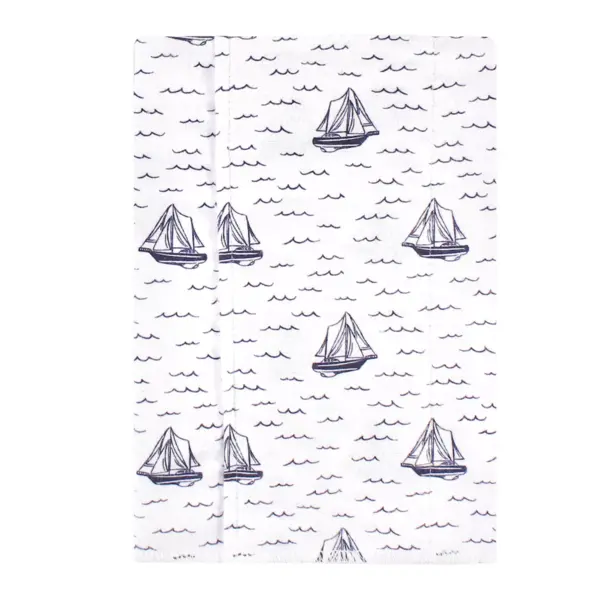 Hudson Baby Infant Boy Cotton Flannel Burp Cloths 7pk, Sailboat, One Size