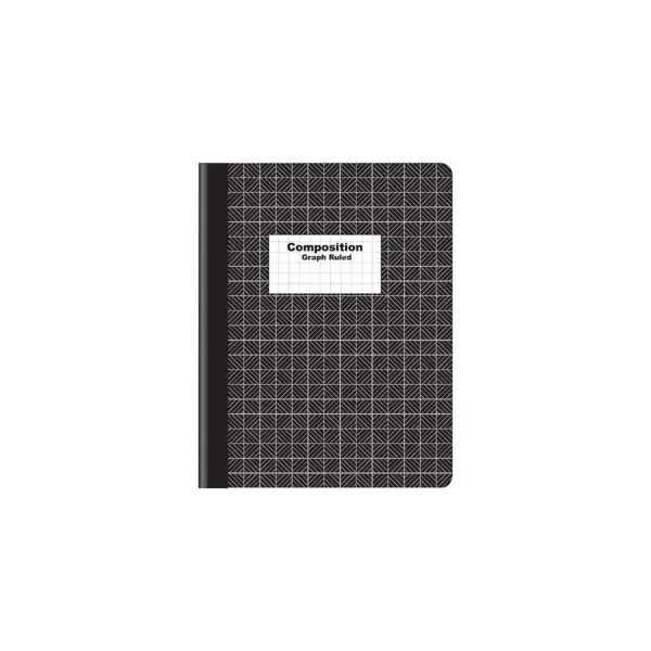 Staples Composition Notebook 9.75" x 7.5" Graph Ruled 100 Sh. Black 892281