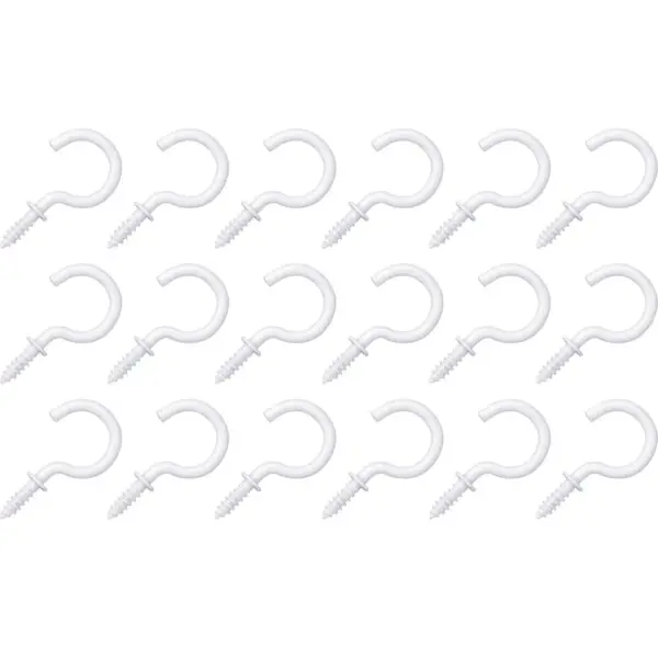 Arrow 18pk 1-1/4" Cup Hooks White