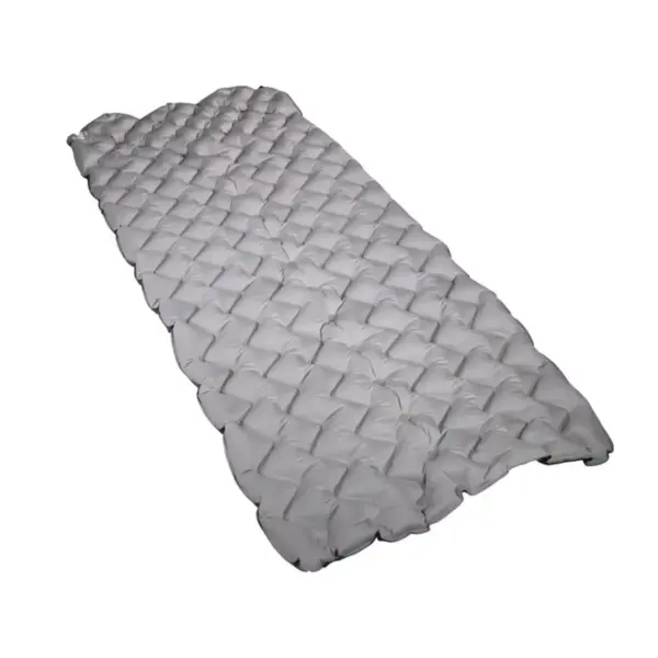 Disc-O-Bed 50021 Portable Inflatable Camping Cot Quilted XL Mattress Sleeping Pad with Drawstring Bag and Repair Patch Kit, White