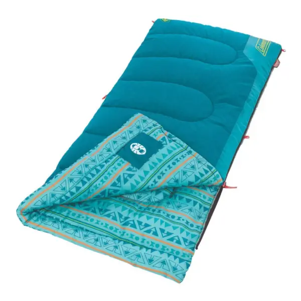 Coleman 50 Degree Youth Sleeping Bag - Turquoise