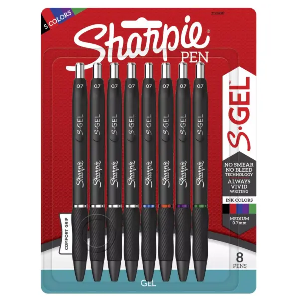 Sharpie 8pk Gel Pens S-Gel 0.7mm Multicolor