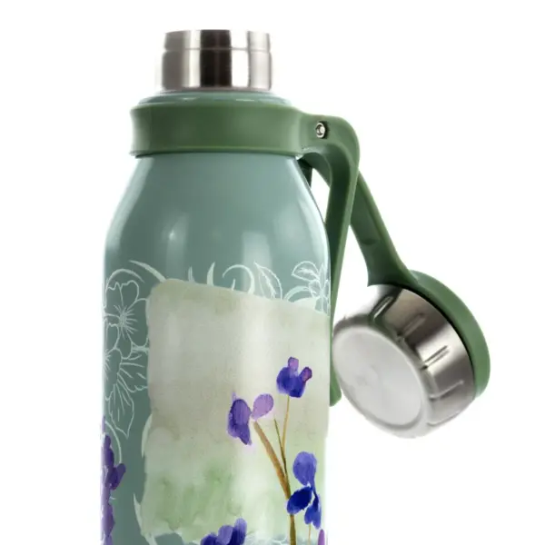 Gibson Elite Lavender Cottage 25 Ounce Stainless Steel Thermal Bottle