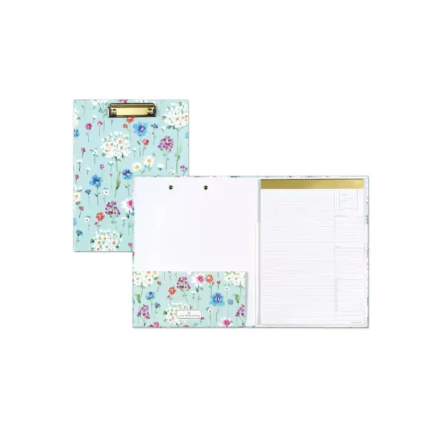 Day Designer Clipfolio with Writing Pad Field of Daisies - Blue Sky