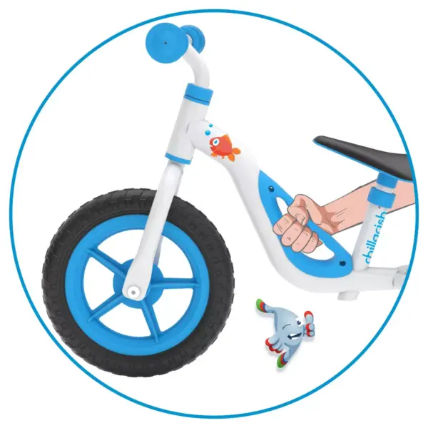 Chillafish Charlie 10" Kids' Balance Bike - Blue/White