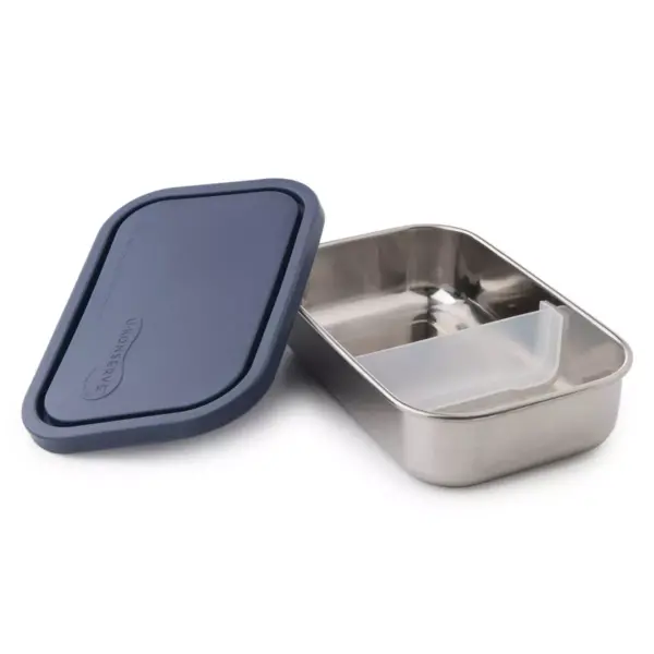 U-Konserve Stainless Steel Food-Storage Container Bento Rectangle 25oz - Ocean Plastic Lid