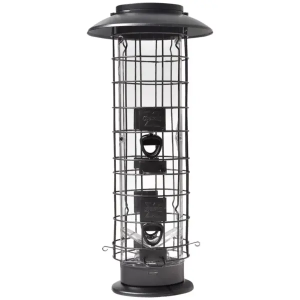 Droll Yankees Squirrel X4 Proof Bird Feeder - Gunmetal