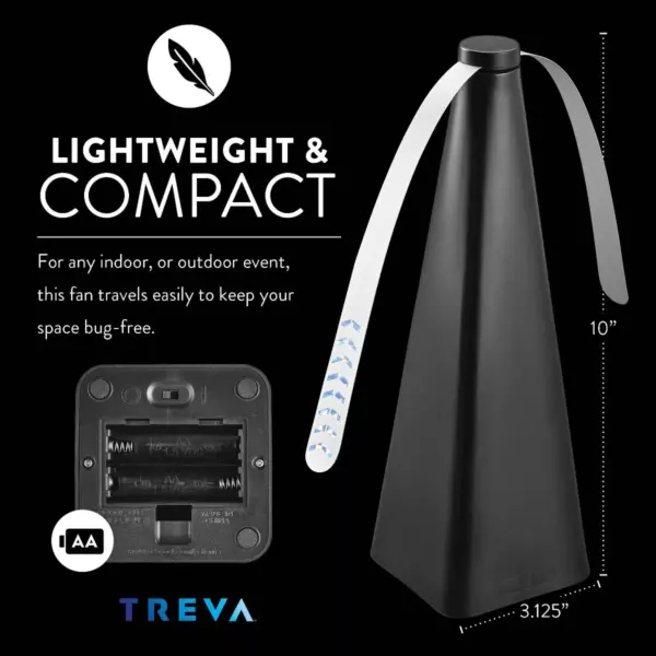 TREVA Bug Repellent Fan Non-Toxic Battery Powered - 4pk