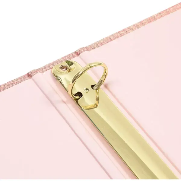 Paper Junkie Pink 3 Ring Binder with Gold Hardware for 250 Sheet Capacity (11.5 x 10.5 x 1.6 in)