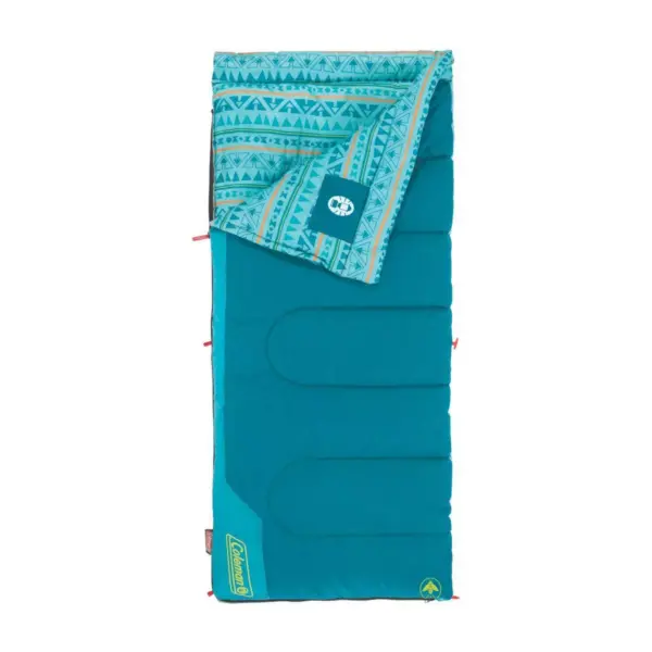 Coleman 50 Degree Youth Sleeping Bag - Turquoise