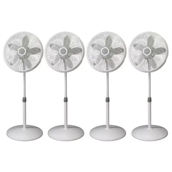 Lasko 18 Inch Elegance Performance Oscillating Standing Pedestal Fan (4 Pack)