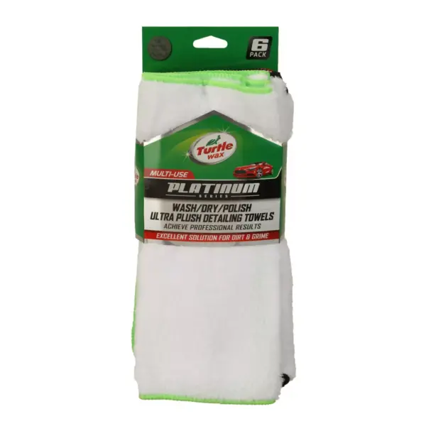 Turtle Wax Platinum 6pk Fluffy Microfiber Detail Towels